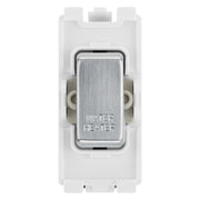 BG RRWHBS Brushed Steel 20 Amp Double Pole Appliance Grid Switch Labelled Water Heater by British General (BG-RRWHBS+RBS30)