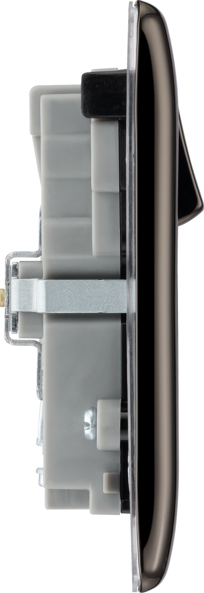 BG NBN22UAC45B Black Nickel Double Socket with USB 45W Type A & Type C USB by British General (BG-NBN22UAC45B-1)