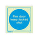 Photoluminescent Keep Shut Fire Door Signs - Rigid Plastic 150x150mm