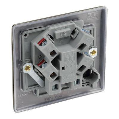 BG Nexus Antique Brass 13A Unswitched Fused Connection Unit NAB54 with 35mm Steel Back Box