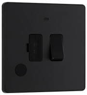 BG Evolve PCDMB52B Matt Black 13A Flex Neon Spur Unit-Black Insert by British General (BG-PCDMB52B-Shopify-SA_1)