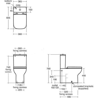 Ideal Standard i.Life A & S Compact Close Coupled Cistern - White - E249201 by Ideal Standard (IDEALSTANDARD-E249201)