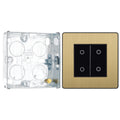 BG Evolve Satin Brass Double Secondary Touch Dimmer Switch PCDSBTDS2B with 25mm Steel Back Box