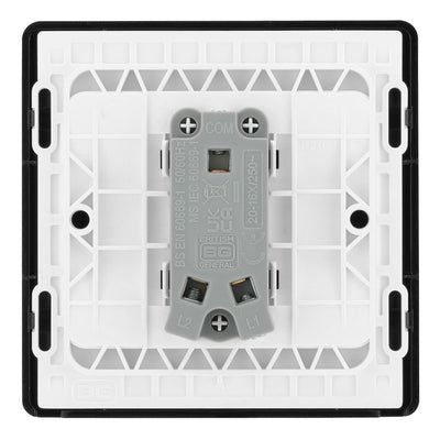 BG Evolve Polished Copper 1 Gang 20A 16AX 2 Way Light Switch PCDCP12B with 25mm Steel Back Box