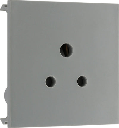 BG EM2ASG Euro Module 2A Round Pin Unswitched Socket - Grey