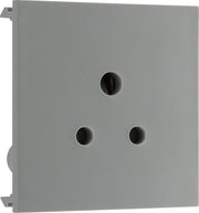 BG EM2ASG Euro Module 2A Round Pin Unswitched Socket - Grey by British General (BG-EM2ASG)