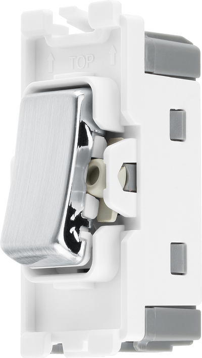 BG RBS13 Nexus Grid Brushed Steel 20AX Intermediate Switch Module