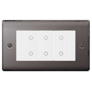 BG Nexus Black Nickel Triple Secondary Touch Dimmer Switch White Inserts by British General (BG-EMTDSW+NBNEMR4)