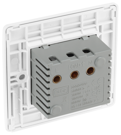 BG 8KYCSW Moulded Round Edge | White | 16A Hotel Key Card Switch by British General (BG-8KYCSW)