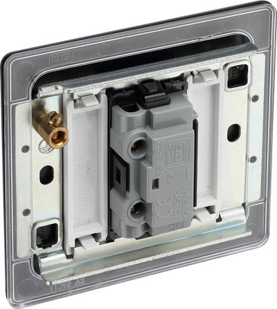 BG Nexus Matt Black Unswitched Fused Spur Connection Unit FFB54 by British General (BG-FFB54-1)