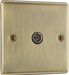 NAB60 Front - This single coaxial socket from British General can be used for TV or FM aerial connections.