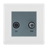 BG White Moulded TV & Satellite Socket NWMTVSATG by British General (BG-NWMTVSATG)