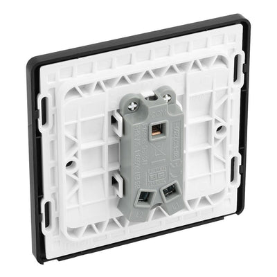 BG Evolve Satin Brass 1G Wide Rocker Light Switch PCDSB12WB with 35mm Steel Back Box