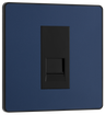 BG PCDDBBTM1B Matt Blue Evolve 1 Gang Master Telephone Outlet - Black Insert by British General (BG-PCDDBBTM1B-Shopify-SA_1)