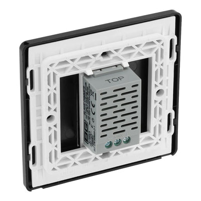 BG Evolve Polished Copper Single Secondary Touch Dimmer Switch PCDCPTDS1B with 25mm Steel Back Box