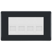 BG Part M 4 Gang Master Telephone Socket, Screw Terminal - White Insert