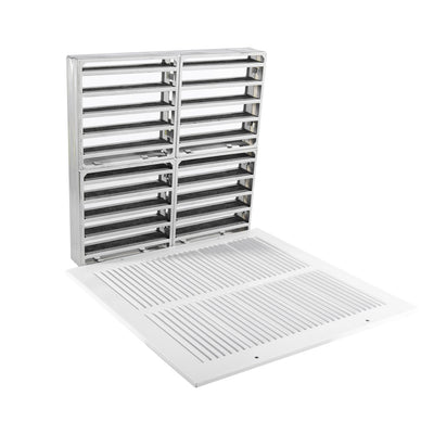 Extinguishers & Equipment: Fire Rated Intumescent Air Transfer Grilles with Faceplates Silver / 150 x 150mm (HxW) by Pyroplex (SAFELINCS-PPATGFPS1500)