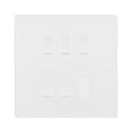 BG Evolve Pearlescent White 5 Gang Intermediate Custom Grid Light Switch