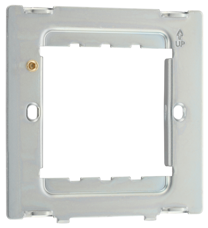 RFR12PCD Front - The Grid modular range from British General allows you to build your own module configuration with a variety of combinations and finishes. This frame is suitable for installation of Evolve Grid frontplates that fit 1 or 2 Grid modules.