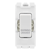 BG RRWDW White 20A DP Appliance Grid Switch Labelled Warming Drawer by British General (BG-RRWDW+R30)
