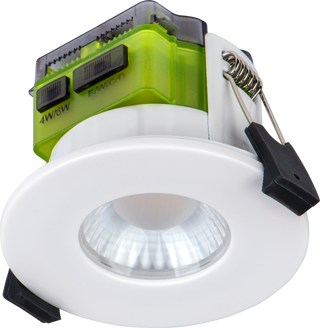 Luceco FTF6WCCT FType Mk2 White IP65 4W-6W 465lm-750lm CCT 90mm Fire-Rated Flat Bezel LED Downlight by Luceco (Luceco-FTF6WCCT-Shopify-SA_1)