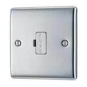 BG NPC54 Nexus Metal Polished Chrome 13A Unswitched Fused Spur Unit by British General (BG-NPC54-Shopify-SA_1)
