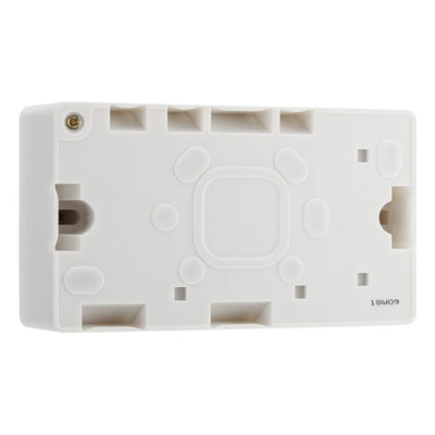 BG 878 Moulded White Round Edge 2 Gang 50mm | Surface Box