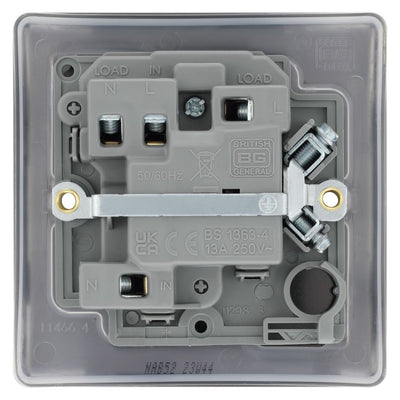 BG Nexus Antique Brass 13A Neon Switched Fused Spur Unit with Surface Pattress Back Box