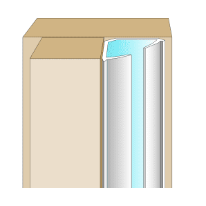 Astroflame ASP Seal Single Fin (Light Oak - 1 x 2100mm lengths) by Astroflame (Astro-AFASP/LO)