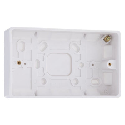 BG Nexus 13A Double Unswitched Power Socket White & 32mm Pattress Back Box
