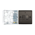 BG Nexus Black Nickel 13A Flex Output Neon Switched Fused Connection Unit NBN53 with 35mm Steel Back Box