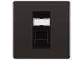 BG Screwless Black Nickel Single 1 Gang RJ45 Data Socket FBNRJ451B Black Insert