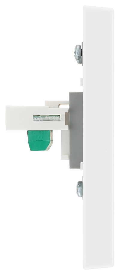 BG 9RJ11/2 Moulded Square Edge | White | 2 Gang RJ11 Screw Terminal Telephone Socket by British General (BG-9RJ11/2)