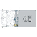 BG Screwless Polished Chrome 13A Switched Spur FPC50 with 25mm Steel Back Box