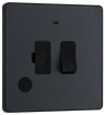 BG PCDMG52B Matt Grey Evolve 13A Flex Outlet Neon Spur Unit - Black Insert by British General (BG-PCDMG52B-Shopify-SA_1)