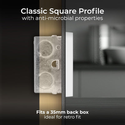 BG 952 Moulded Square Edge | White | 13A Unswitched Fused Connection Unit by British General (BG-952)