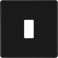 BG RFFB1 Screwless Matt Black Steel 1 Gang Front Cover Plate
