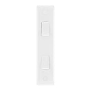 BG 848 Moulded Round Edge | White | 2 Gang 10A 2 Way Architrave Switch