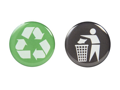 Corby Highland Dual Recycling Bin in Black PU Leather by Corby of Windsor (Corby-27453)