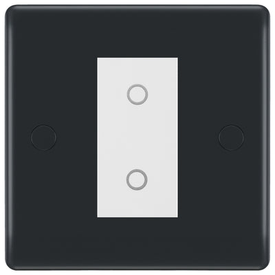 BG Part M 1 Gang Single Switch Master Touch Dimmer Graphite - White