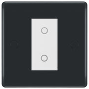 BG Part M 1 Gang Single Switch Master Touch Dimmer Graphite - White