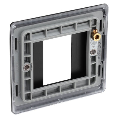 BG Nexus Matt Black Single Secondary Telephone Socket, Screw Terminal - Grey Insert