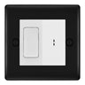 BG Nexus Matt Black 2 Way Single Pole Key Switch with 2 Way Single Pole Switch, Key Included - White Insert