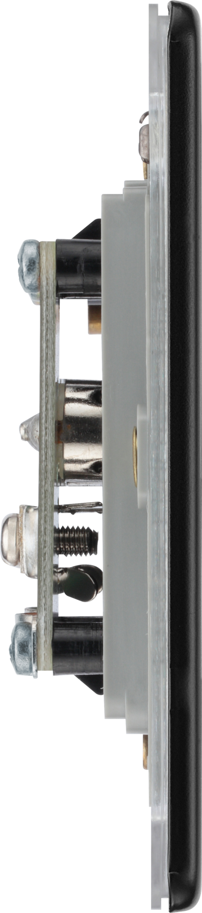 BG Nexus FFB61 Matt Black Double Co-Axial Socket for TV or FM by British General (BG-FFB61-1)