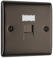 BG NBNRJ451 Nexus Metal Black Nickel 1 Gang RJ45 Data Outlet