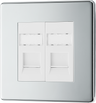 BG Electrical FPCRJ452 Nexus Screwless Flat-Plate Double RJ45 Data Outlet Polished Chrome by British General (BG-FPCRJ452-Shopify-SA_1)