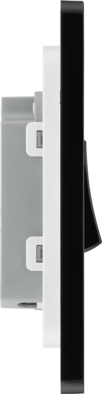 BG Evolve PCDSB14B Satin Brass 10AX 1 Way Press Switch-Black Insert