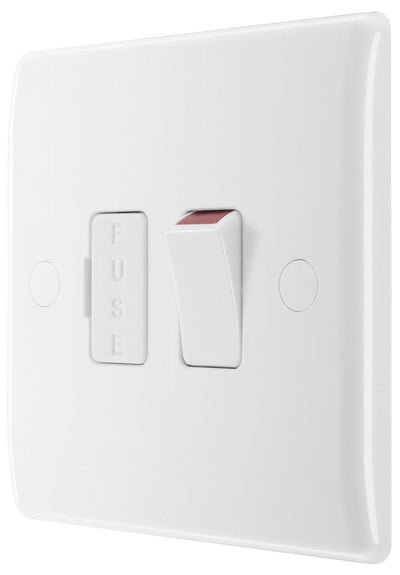 BG 850 Moulded Round Edge | White | 13A 2 Pole Switched Fused Connection Unit by British General (BG-850)