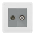 BG White Moulded TV & Satellite Socket NWM65G