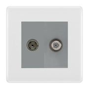 BG White Moulded TV & Satellite Socket NWM65G by BG Nexus (BG-NWM65G)